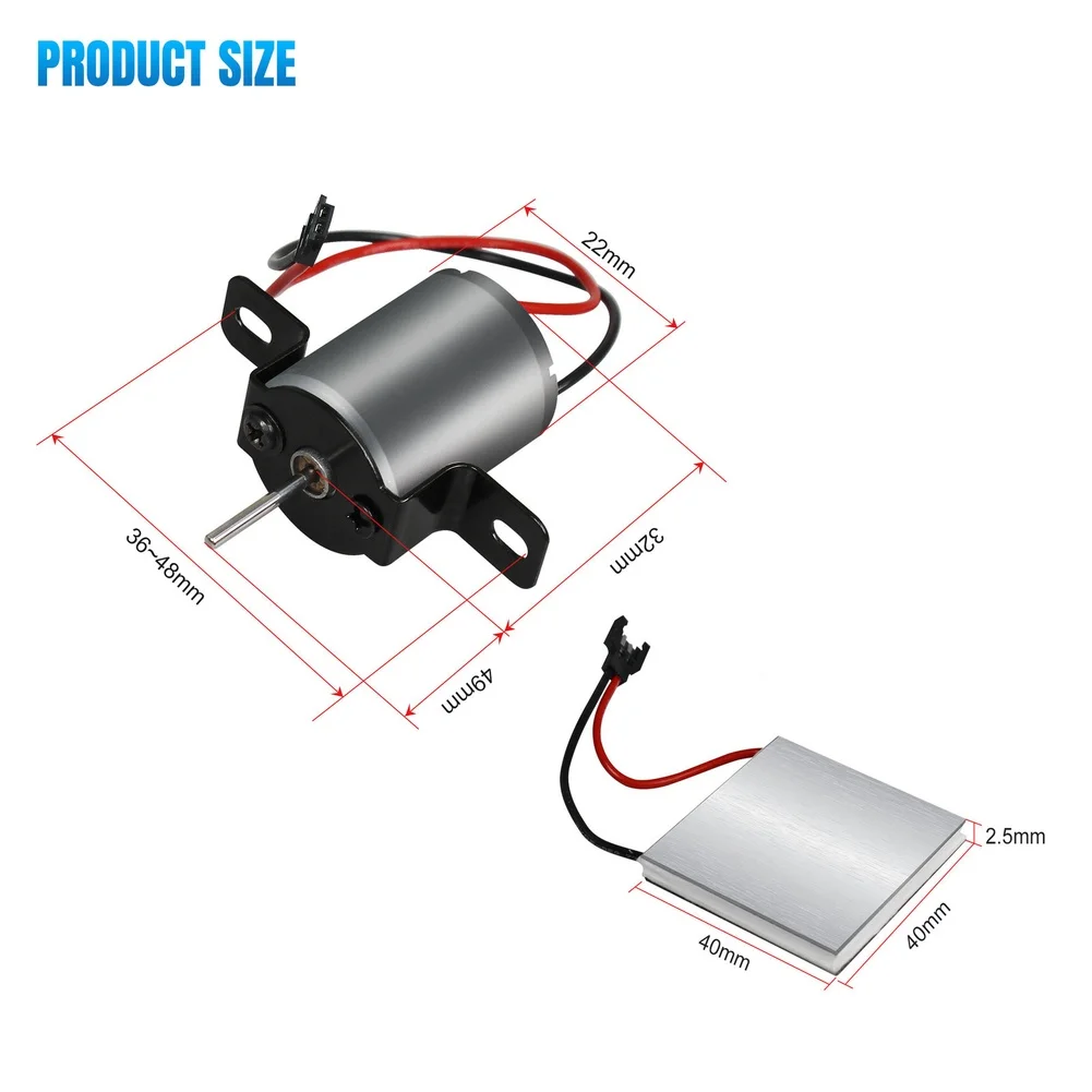 2pcs Thermoelectric Generator Motor Kit For Fireplace Fan Repair High Temperature Resistant Replacement Parts