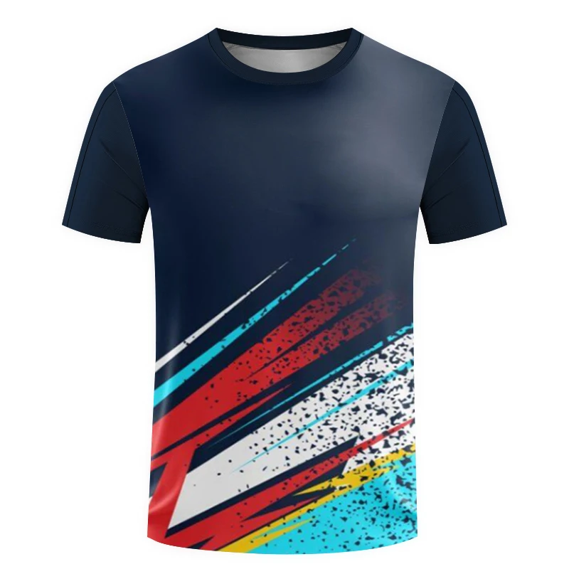 Summer mens table tennis wear womens quick drying badminton wear men short sleeved sports T-shirt oversized running fitness wear