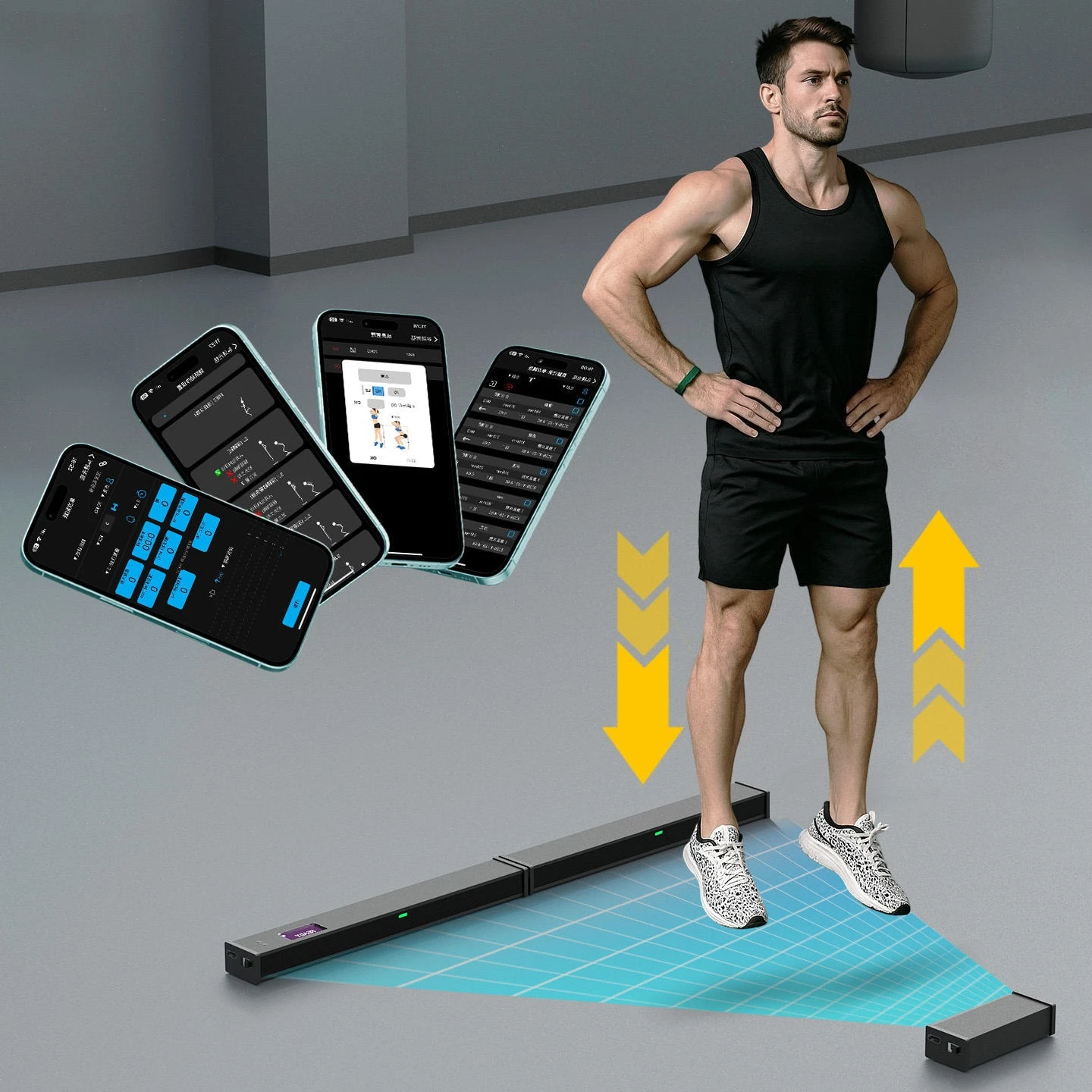 Vertical Jump Tester Real Time Measuring Equipment for Gym Jump Height Jump Time Power Indoor Training Test