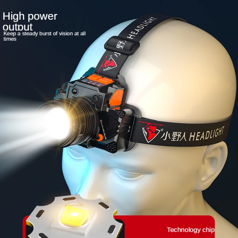 

Светодиодная фара, сильный свет, зарядка, супер яркий налобный фонарик, дальний выстрел, уличная грижовая лампа для ночной рыбалки, шахтерская лампа