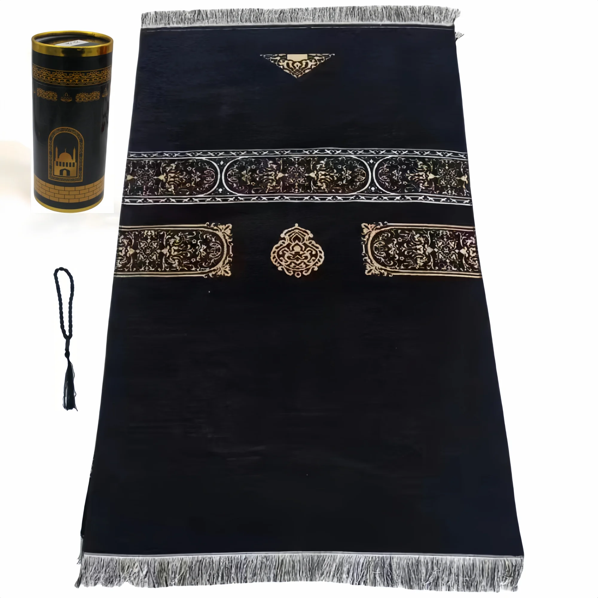 Portable cylindrical prayer mat, roll-up storage saves space, thickened knee-protecting praying cushion for home and travel use