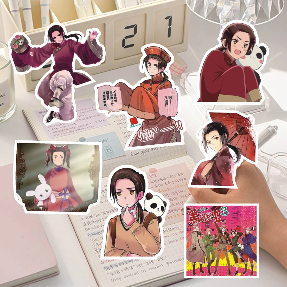 65 Stück Hetalia APH Anime Periphere Aufkleber DIY Handbuch Dekoration Handyhülle Tasse Skateboard Wasserdichte Graffiti Aufkleber – Detail 10