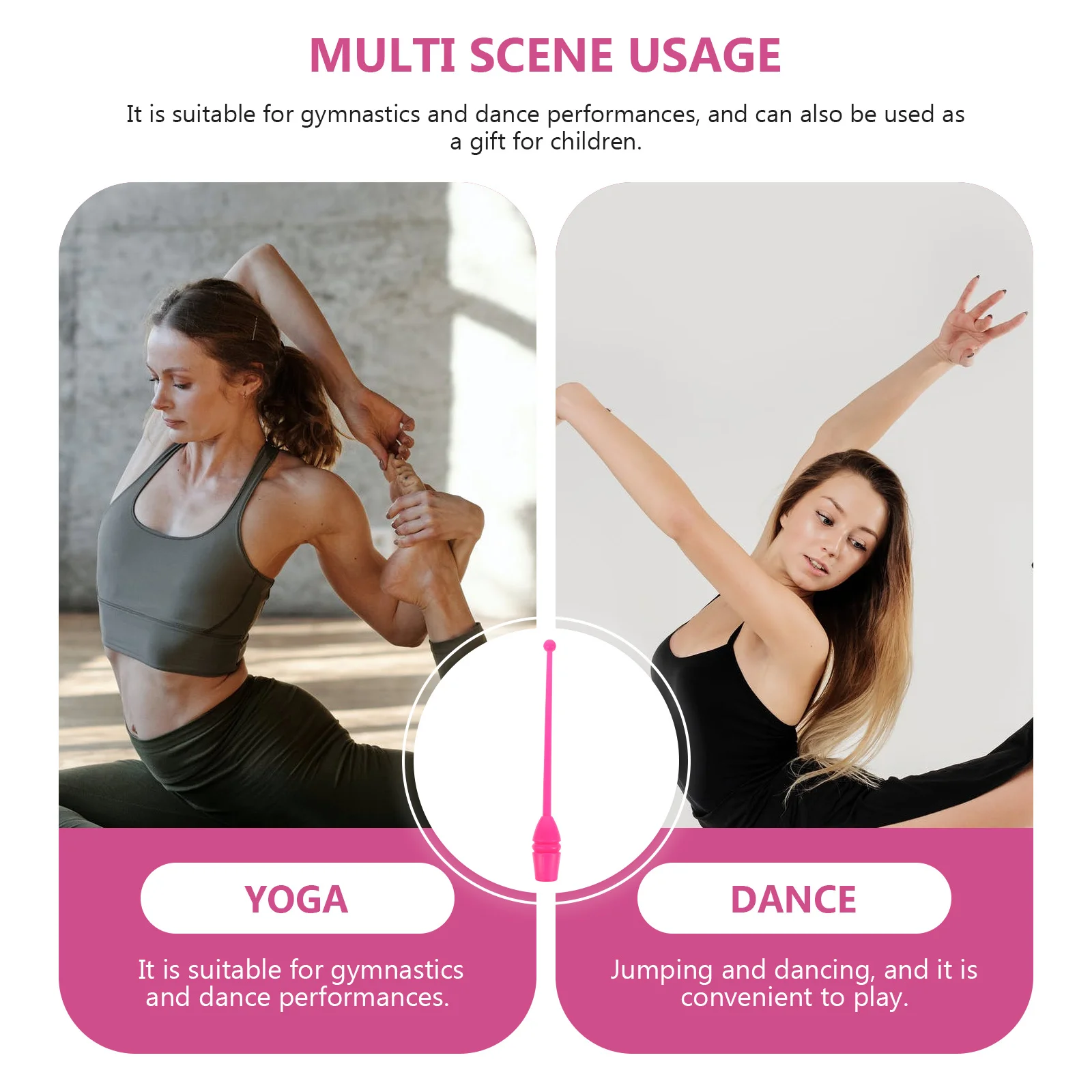 

Artistic Gymnastics Stick Plastic Rhythmic Fitness Equipment for Gymnastics and Performance Plastic Fitness Stick