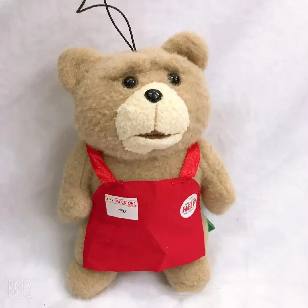 فيلم تيدي بير تيد 2 ألعاب من القطيفة في المئزر حيوانات محشوة ناعمة قلادة قطيفة 18 سم هدية عيد ميلاد لصديق جيد