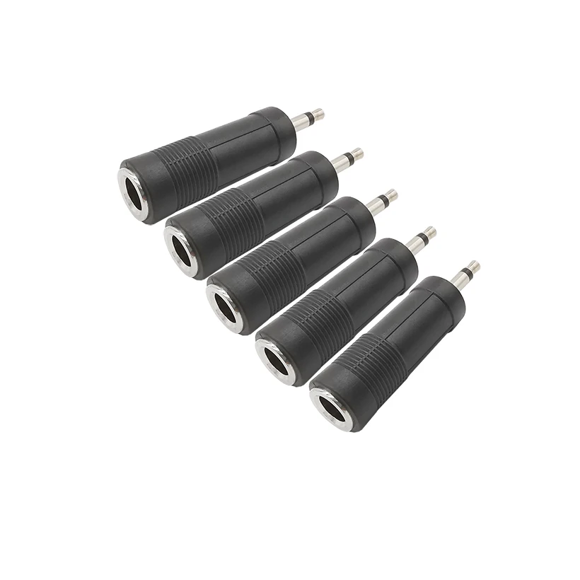 1/2/5Pcs 3.5mm Male to 6.35mm Jack Female Mono Audio Converter Connector 3.5 Plug to 6.35 Socket Headphone Microphone Adapter