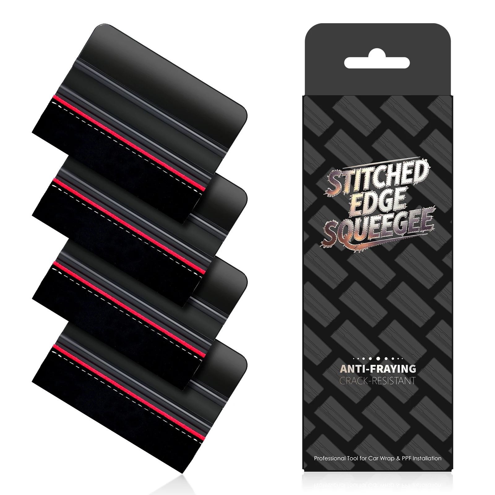 EHDIS Car Window Tint Squeegee Felt Edge Wrap Squeegee Wallpaper Tool Decal Applicator Film Bubble Removal Vinyl Scraper
