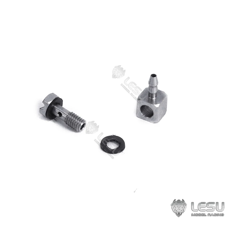 LESU M3 zakrzywiona metalowa dysza do rur 2.5*1.5Mm 1/14 zdalnie sterowana ciężarówka DIY Model Tamiyay zabawki zewnętrzne TH19237