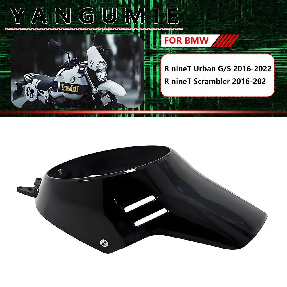 Fit High‑Strength Polycarbonate Headlight Fairing Windshield, Durable Motorcycle Protection Fit BMW R NineT R9T Scrambler 16‑22