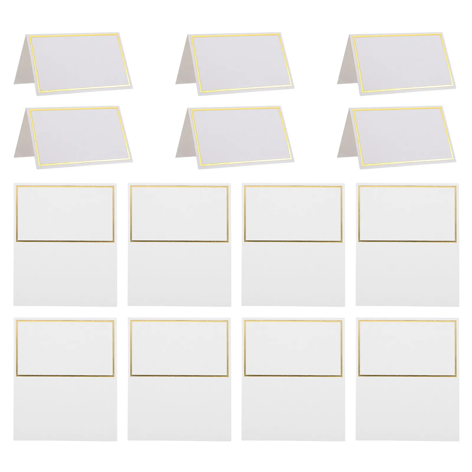 150Pcs Sturdy Foldable Table Tent Cards Paper Name Place Cards for Weddings Banquets Parties Business Events