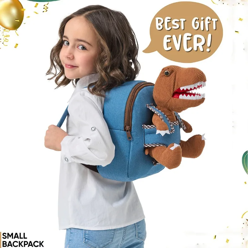 Children Backpack Dinosaur Backpack Denim Kindergarten Toddler Backpacks Cute Backpacks Cartoon Backpack School Bags Mochilas