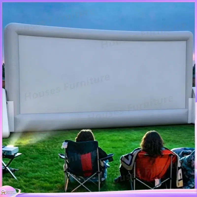 Inflatable Movie Screen Outdoor Digital Rear Projection Waterproof Weatherproof Party Event Theater Display with Blower Easy