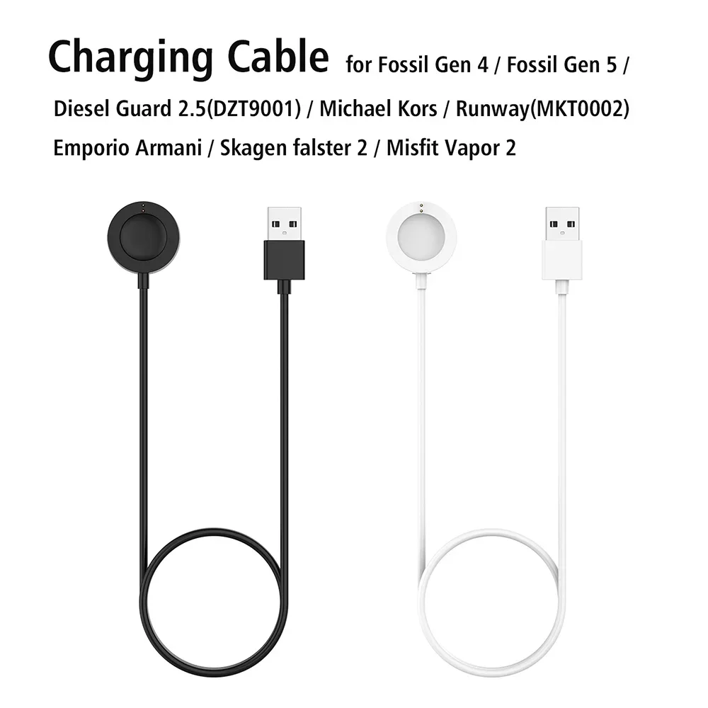 Cargador para Fossil Gen 6/Gen 4 Explorist HR/Venture HR/Sport y Gen 5 Garrett Hr/Carlyle/Julianna Cable de carga USB imán