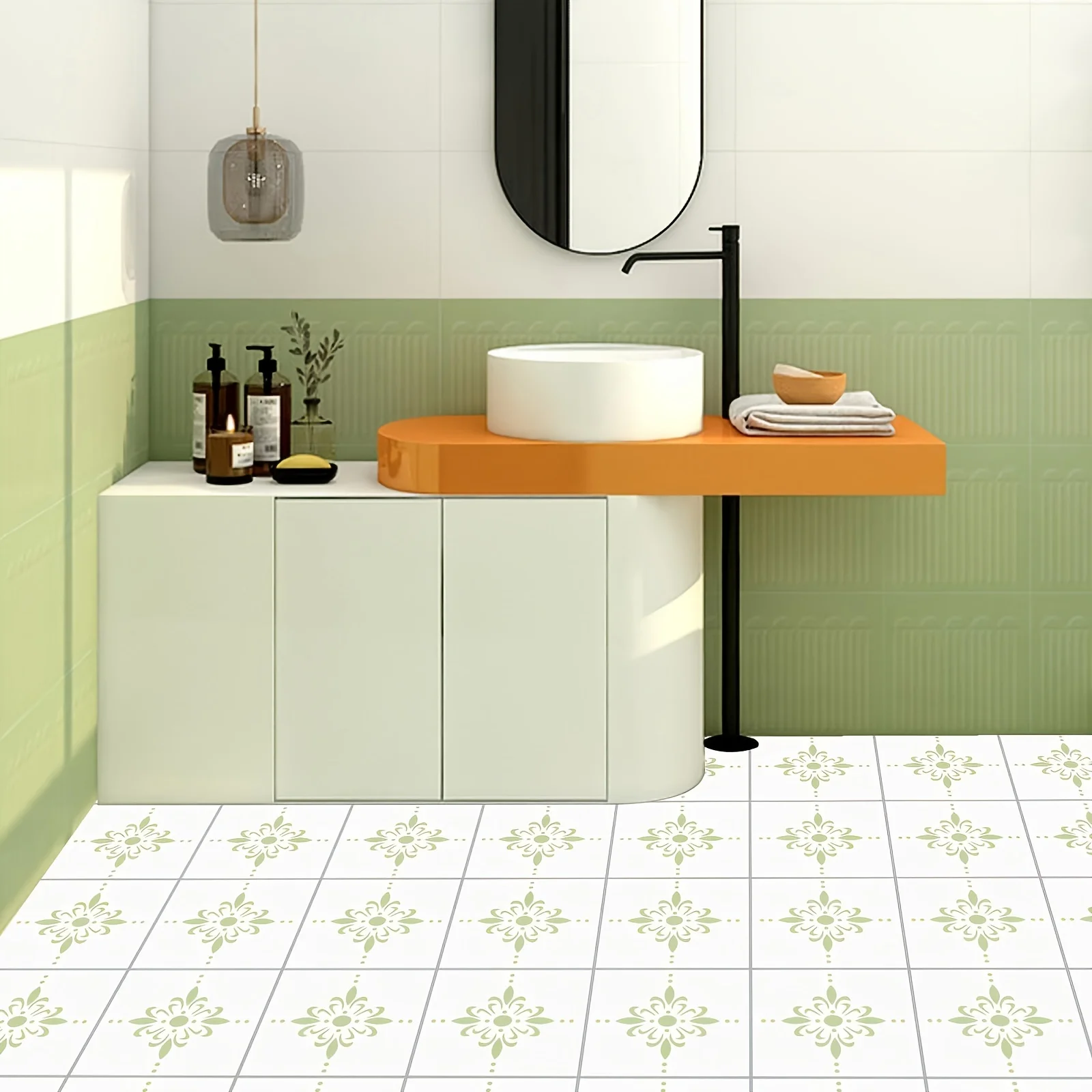 2-حزمة 8x8in قوالب رسم قابلة لإعادة الاستخدام لديكور المنزل جدار بلاط الأرضيات الأثاث DIY بها بنفسك الفن الحرفية Tutorials