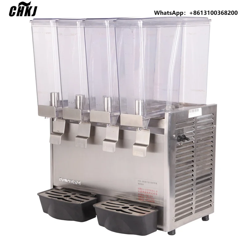 CHKJ Cold drink machine 8L*4 four-cylinder beverage machine Commercial hot cold automatic spray milk tea juice machine