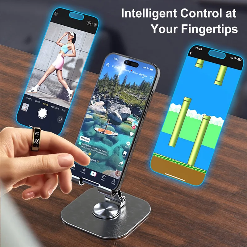 حلقة ذكية AAAEL-R11C مع شاشة عرض لتتبع اللياقة البدنية ومراقبة الصحة لمعدل ضربات القلب والأكسجين في الدم وتتبع النوم