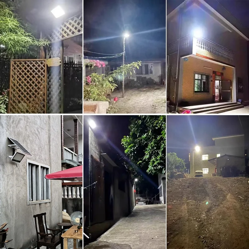 300W High Brightness Outdoor Waterproof LED Floodlight Aluminum Automatic Charging Solar Reflective Cast Light Landscape IP66