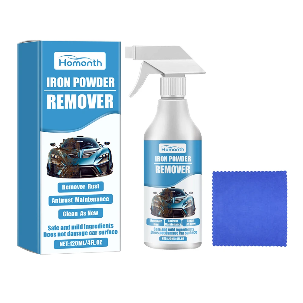 120ml Car Rust Removal Spray Multi-Purpose Rust Remover Inhibitor Iron Powder Remover Rust Iron Remover Maintenance Spray