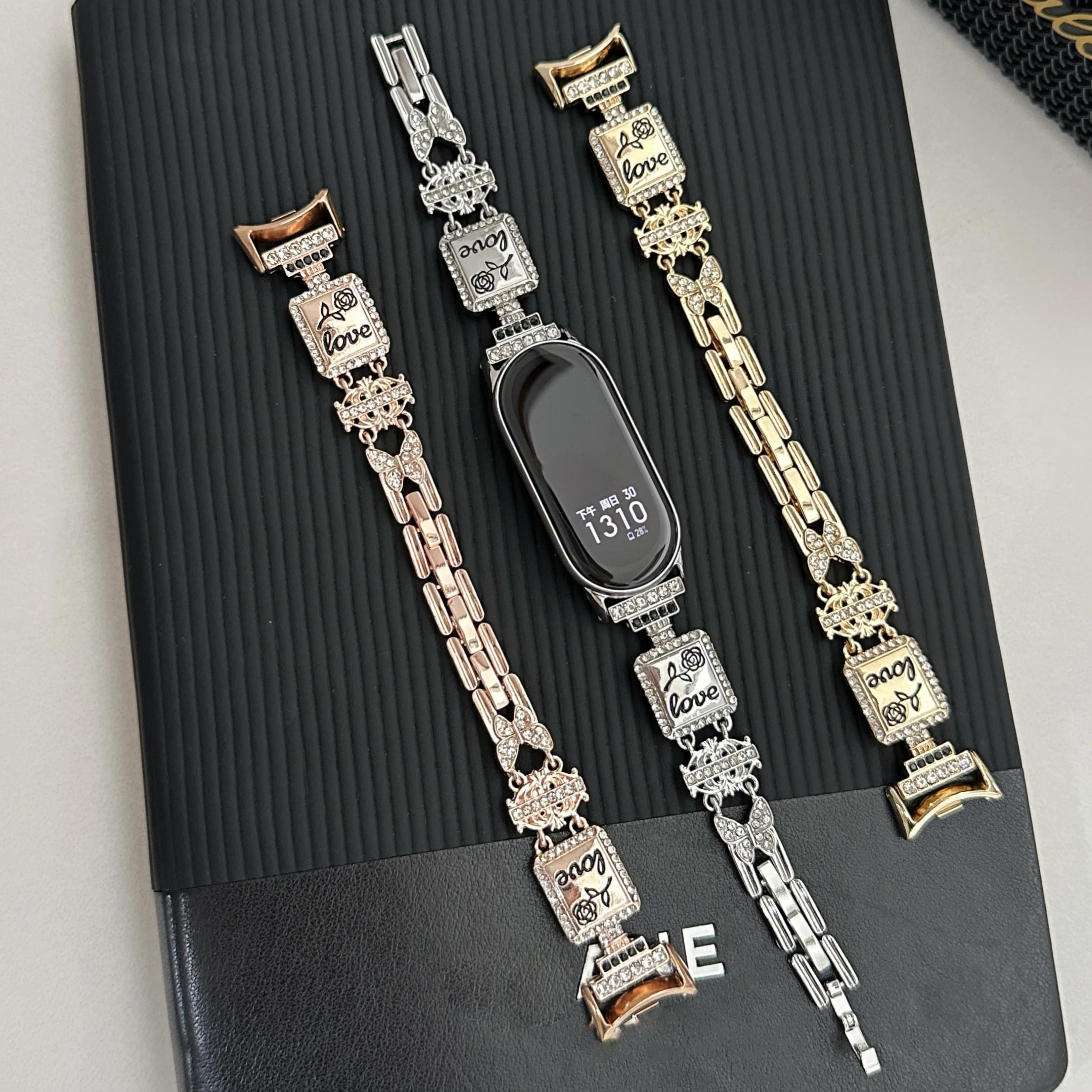 Cute Sparkling Strap for Xiaomi Smart Band 8 9 8 Pro 9 Pro Girls' Bracelet for Redmi Watch Watch4 5 Fashion Leisure Strap