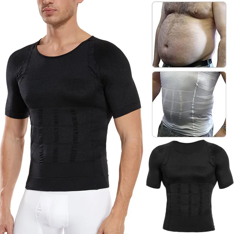 Men Slimming Body Shaper Compression Shirt Gynecomastia Slim Shapewear Belly Shapers Tummy Reducing Tops Waist Trainer Shapewear