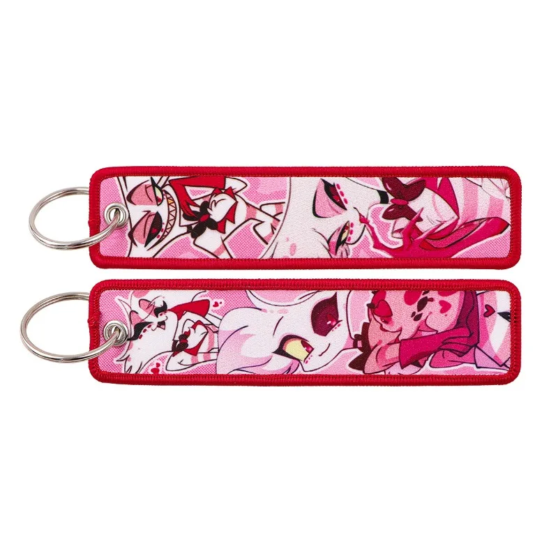 

Popular Hazbin Hotel Cute Anime Cartoon Keychain Soft Fabric Pendant Creative Bag Hanging Ornament for Kids Decoration Gifts