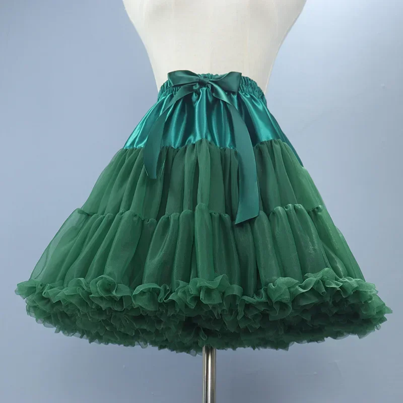 

Hot Sale Women's Elastic Waist Chiffon Petticoat Puffy Tutu Tulle Skirt Princess Ballet Dance Pettiskirts Underskirt