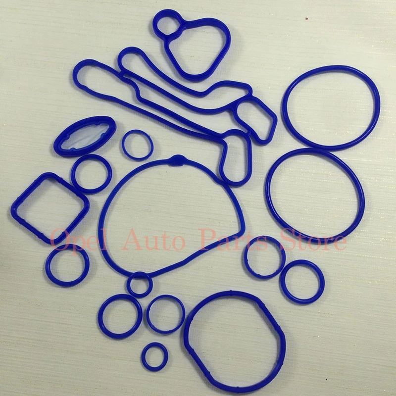 10PCS Cooling System Oil Cooler Gasket Seals For Chevrolet Aveo Cruze Trax Sonic Orlando Opel Astra Zafira 55354072 2724577