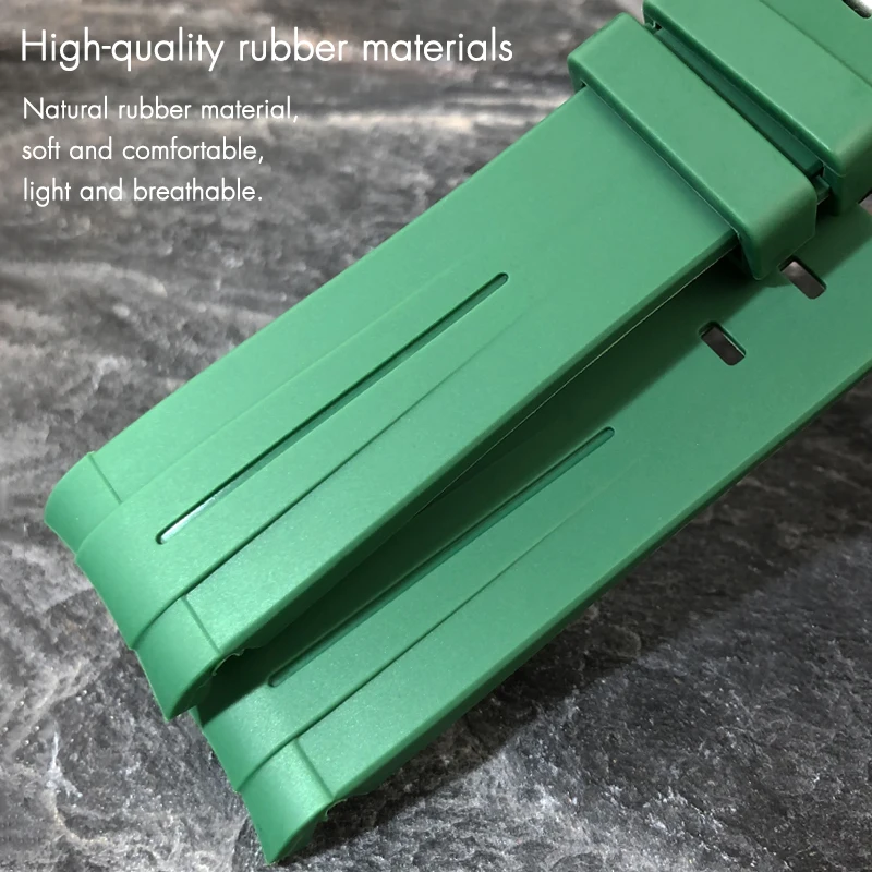 20mm 19mm Rubber Watchbands fit for Role Submariner GMT Rolex Certina Tissot Seamaster Longines 21mm 22mm Silicone Watch Strap