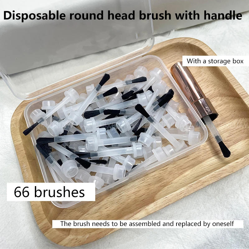 1box Disposable Nail Polish Brush Nail Polish Bottle Replacement Head Brush Nail Art Brush Liquid Applicators Manicure Tools