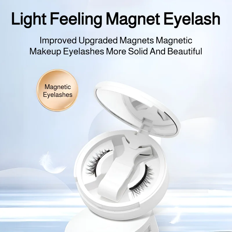 رموش صناعية مغناطيسية ذات طابع بيرفوكس، صندوق الكل في واحد، زهرة الكاميليا الطبيعية، أوروبية وأمريكية #4