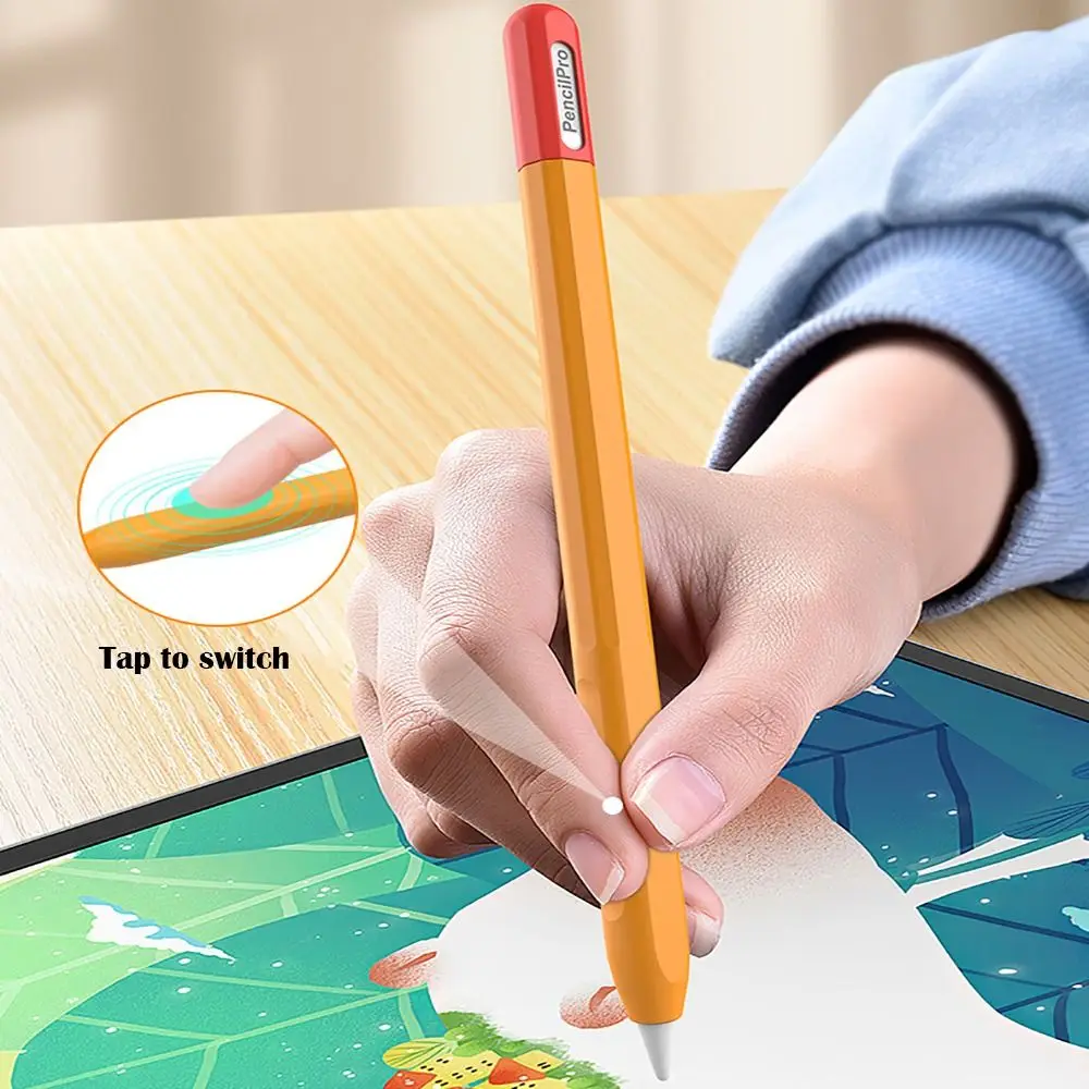 Silicone Tablet Pencil Case Anti Slip Shockproof Touch Screen Pen Cover Waterproof Colorful Stylus Sleeve for Apple Pencil Pro