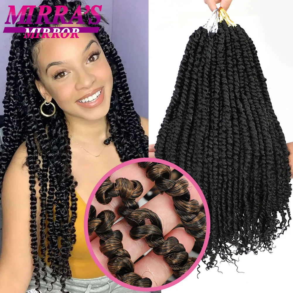 Pre-Twisted Passion Twist Hair 8/12/18Inch Passion Twist Crochet Hair for Women Pre-Looped Synthetic Crochet Twist Braiding Hair