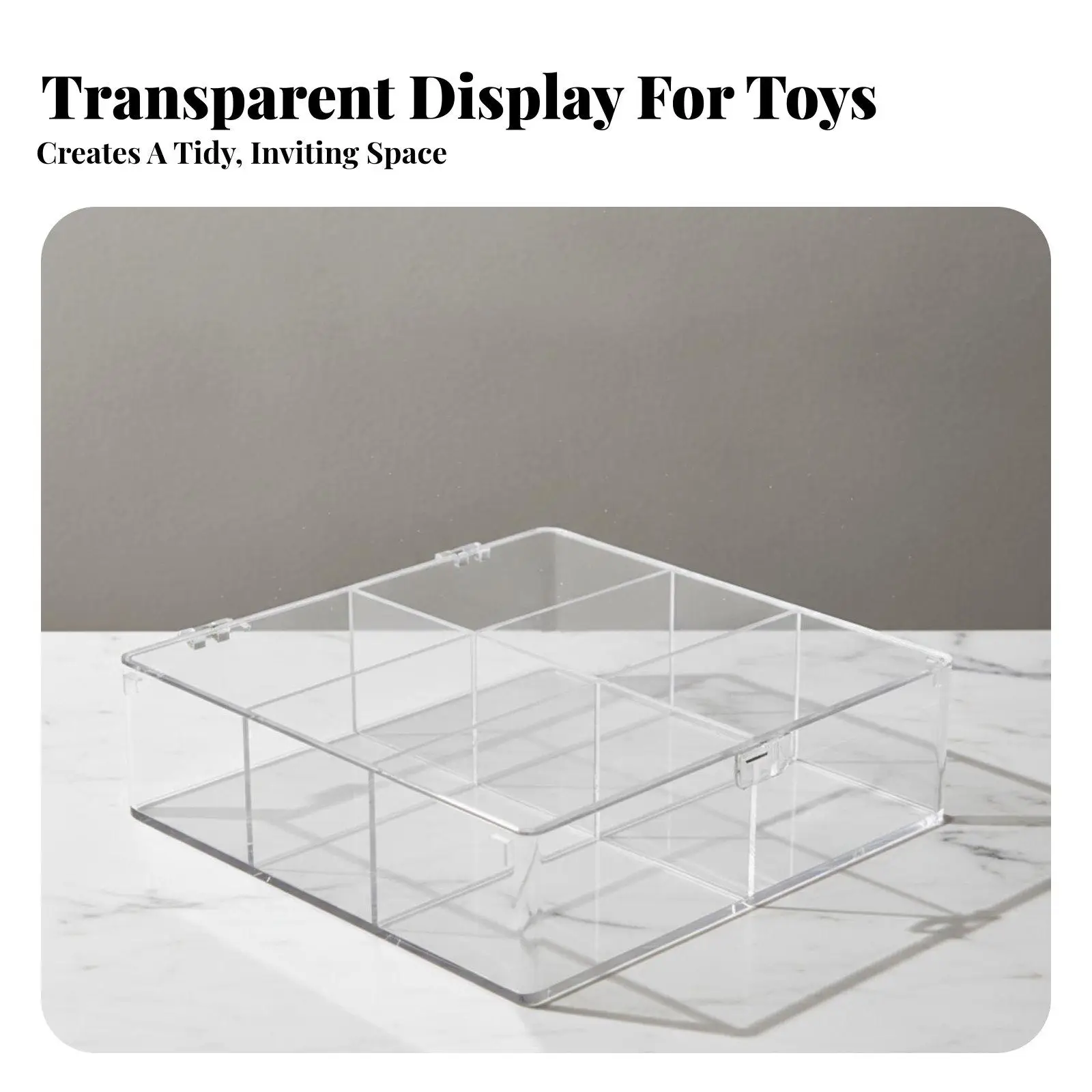 Stackable Display Shelf with Polystyrene Construction for Mini Figures and Brick Models Versatile Home Organizer for Collectors