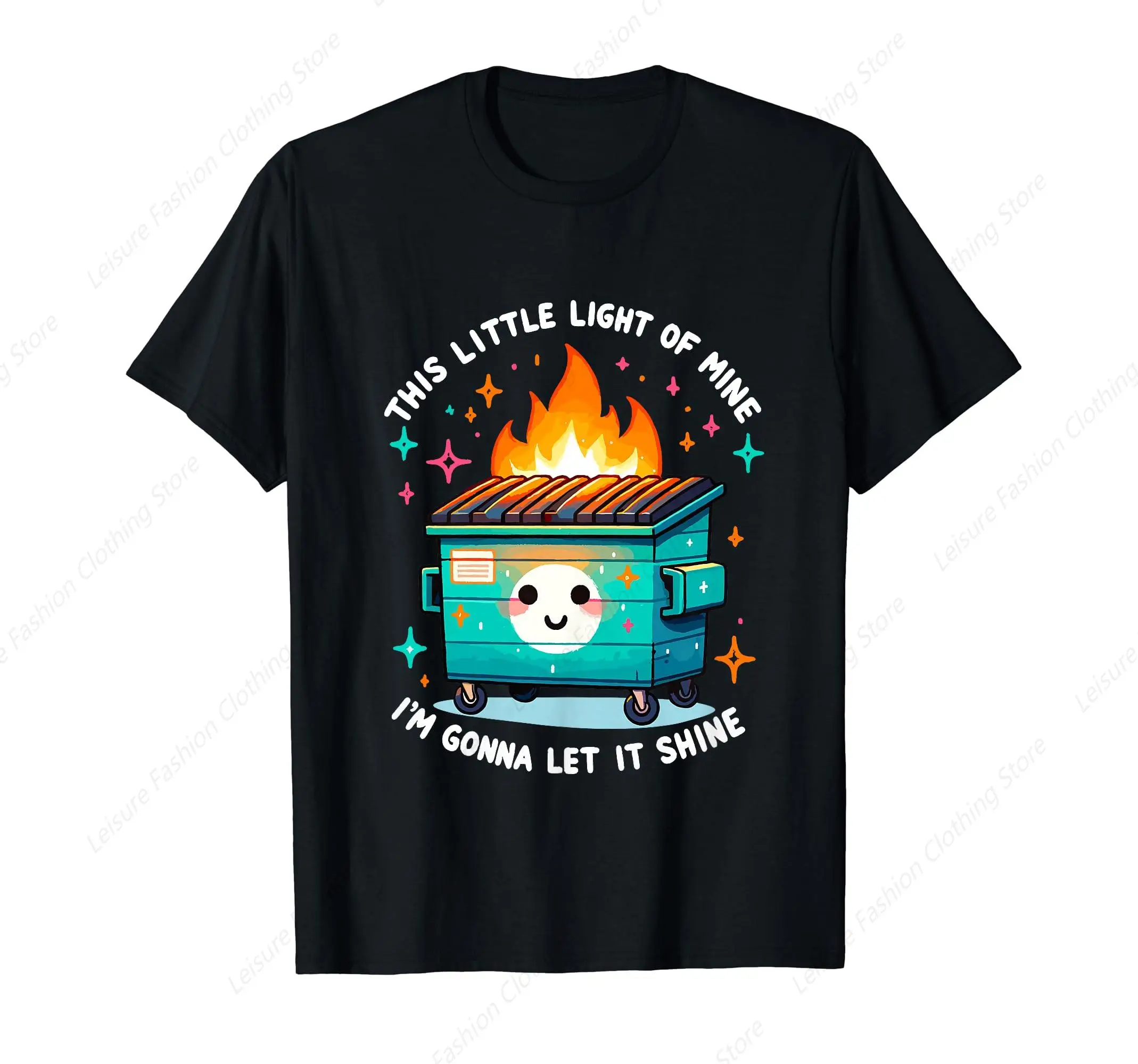 Dumpster Fire Light I'm Gonna Let It Shine Halloween Women's Men's T-Shirt