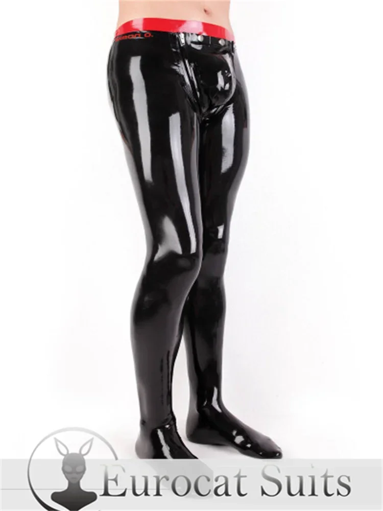 latex stockings  eurocat suits  latex leggings rubber fetish customised  clubwear cosplayMen's Latex Pantyhose with Removable