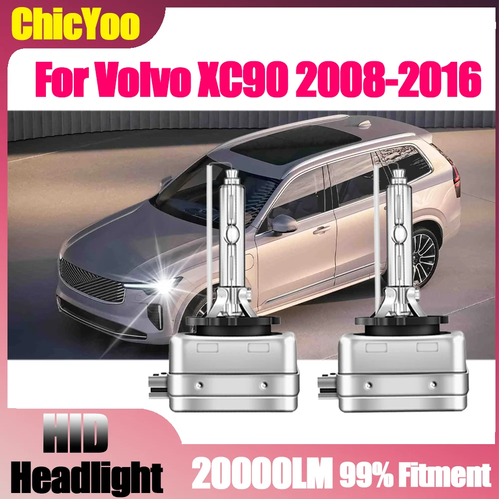 

2PCS Car Lamps 6000K Super White Xenon Auto Lights D1S Xenon Headlight Bulbs 20000LM High Power 12V 24V For Volvo XC90 2008-2016