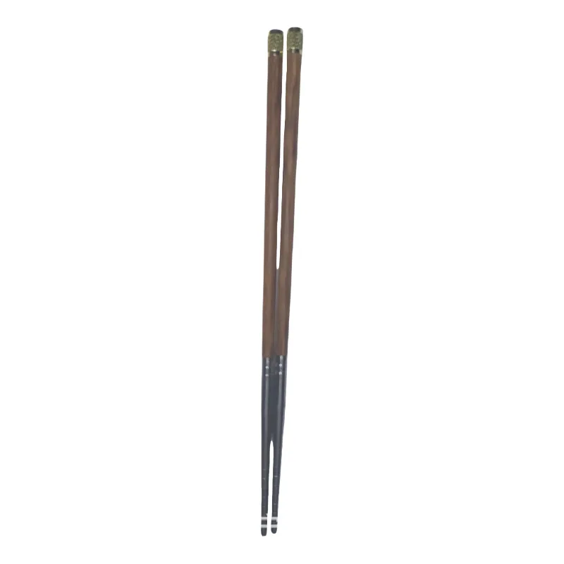 

304 stainless steel chopsticks non-slip red sandalwood solid wood household wooden chopsticks