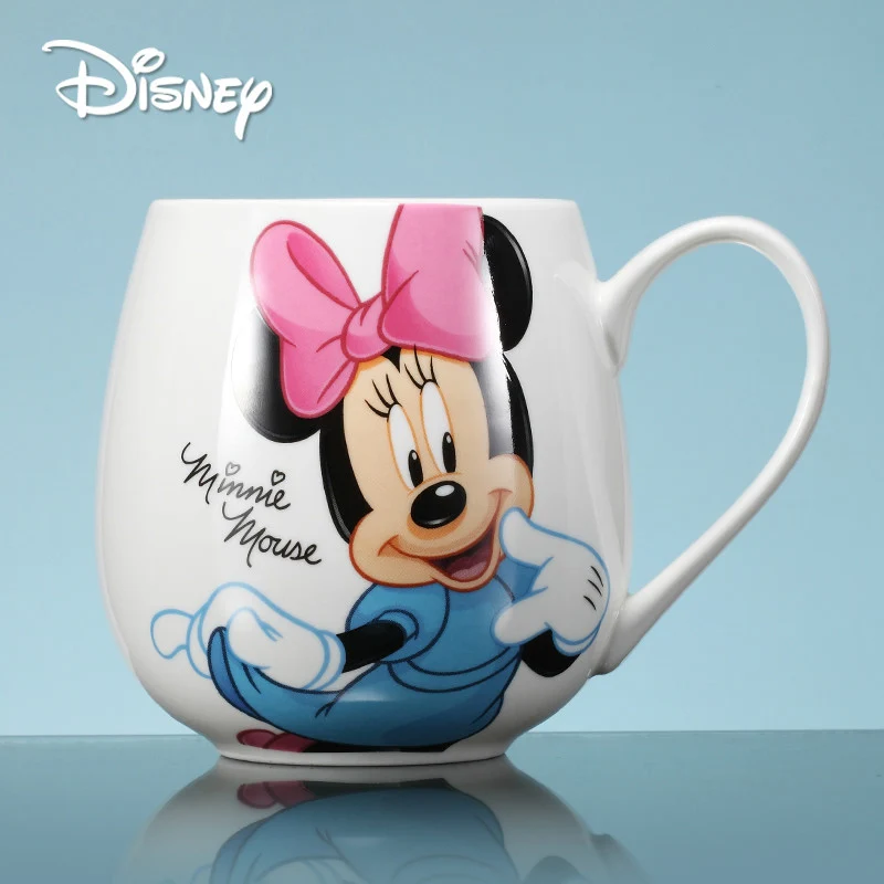 Disney Mug Cup Water Bottle Cute Goofy Pluto Mickey Minnie Mouse Daisy Cup Kids Cups Ceramic Milk Coffee Cup 300ML Gift