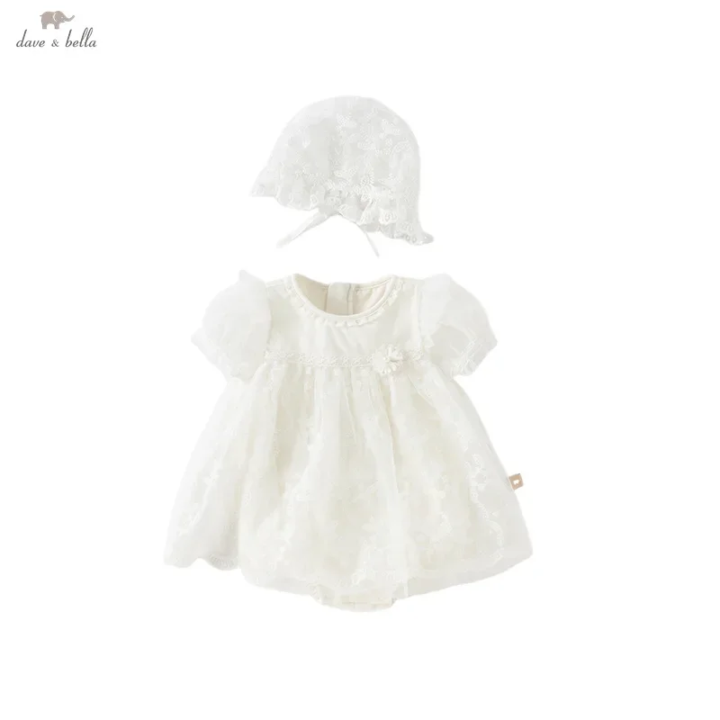 Dave Bella Baby Jumpsuit Summer New Girl's Romper Casual Sweet Cute Mesh Comfortable Newborn Creeper Party DB2251434