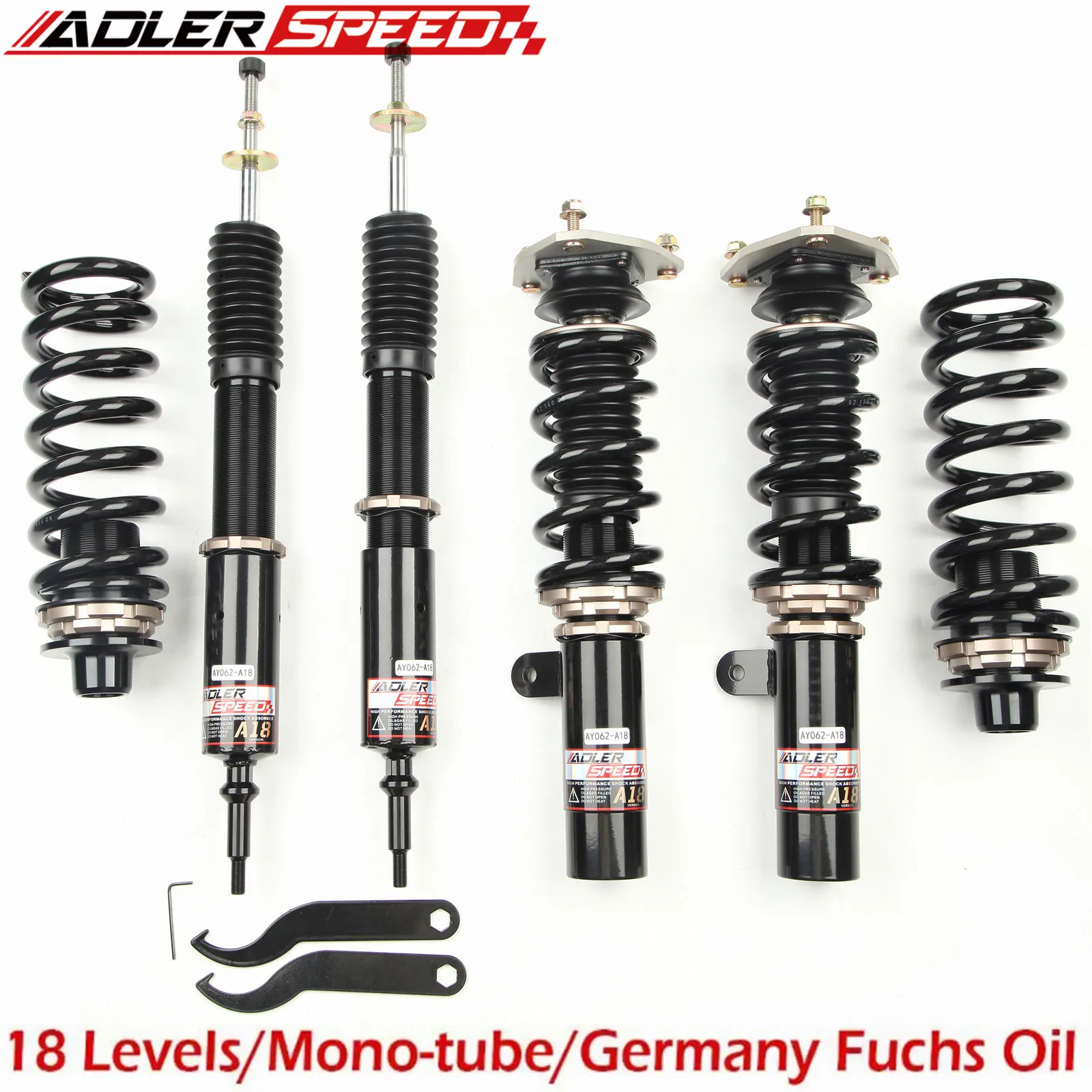 

Adlerspeed Coilovers 18 Way Damper Lowering Shocks Kit For BMW 1-Series RWD 128i 135i (E82/E88) 2008-13