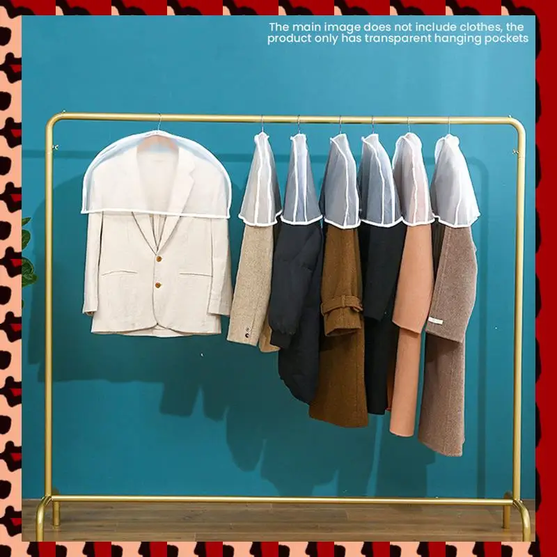 

A72P 20X пылезащитный чехол для одежды для дома PEVA, прозрачное подвесное карманное пальто, пылезащитный рукав, одежда, пылезащитный чехол на половину тела