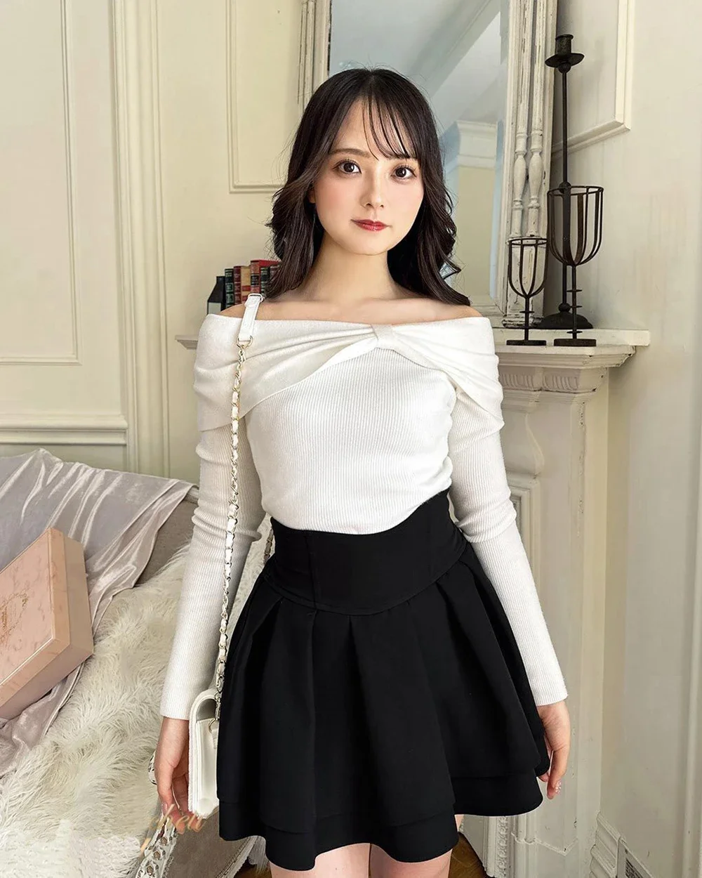 Japanese Style Mini Skirts for Women Mine Mass-Produced Sweet Black Skirt Culottes Autumn Summer Ruffled Pleated Short Skirt