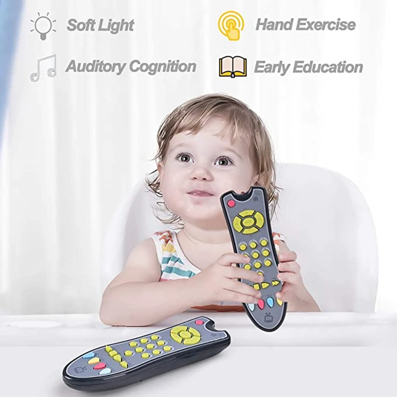 

Baby Simulation TV Remote Control Toy Kids Early Educational Music English Homeschool Infant Learning Vocal Toys Gifts