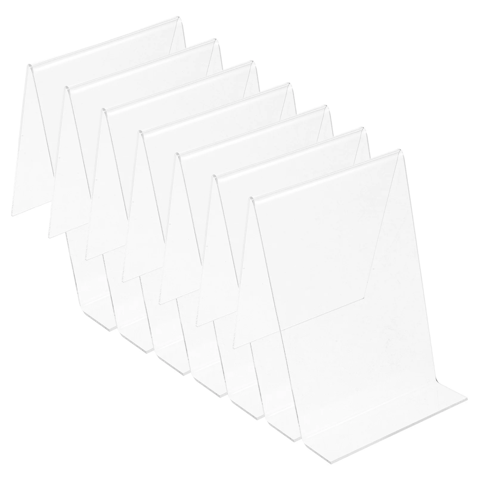 

6Pcs Clear Acrylic Book Display Modern Holder for Office Home School Decorative Shelf for Artwork and Files