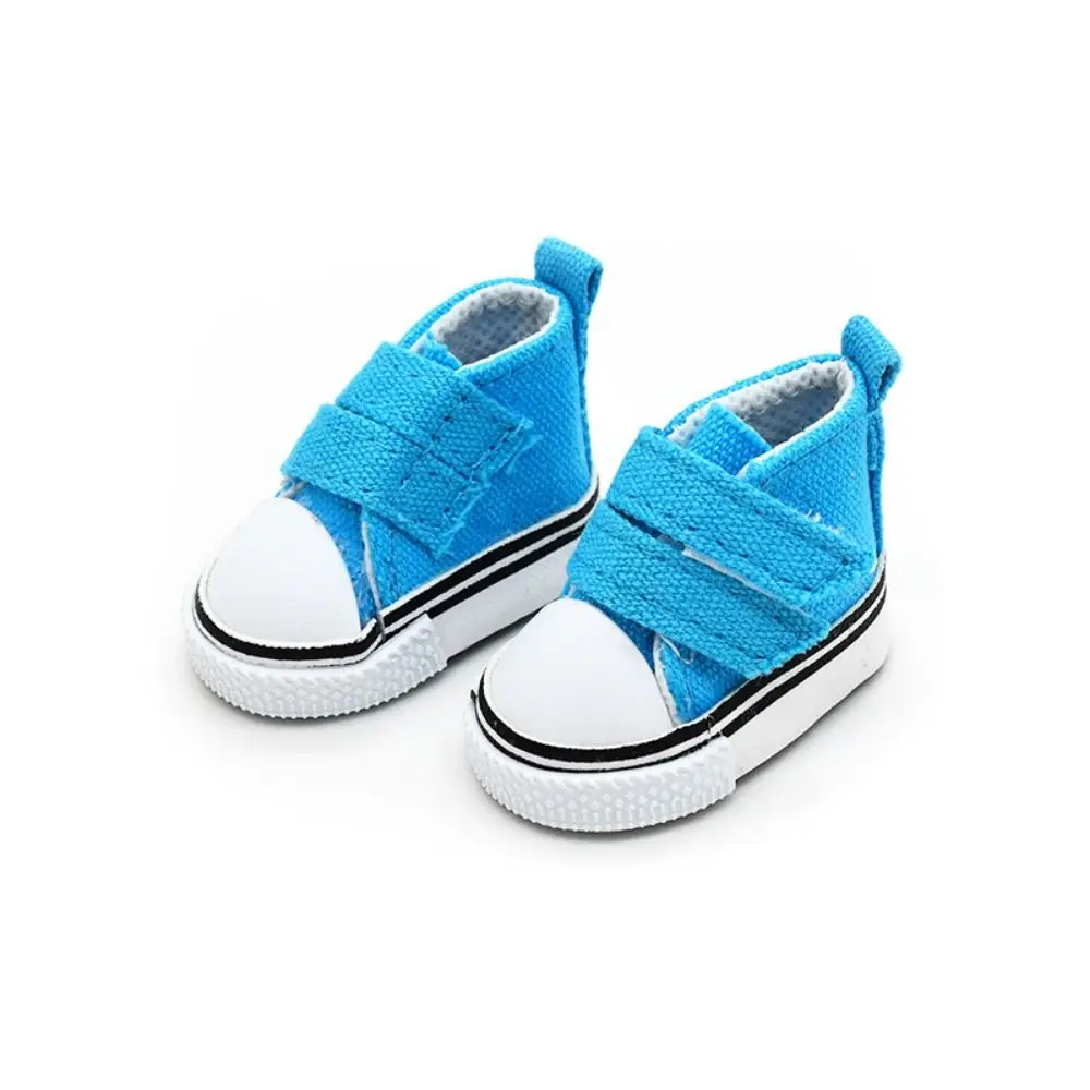 1 Pair 5cm Length Doll Canvas Shoes Mini Plimsolls Doll Sneakers Colorful High Top 1/6 Scale Mini Sneakers BJD Doll Shoes