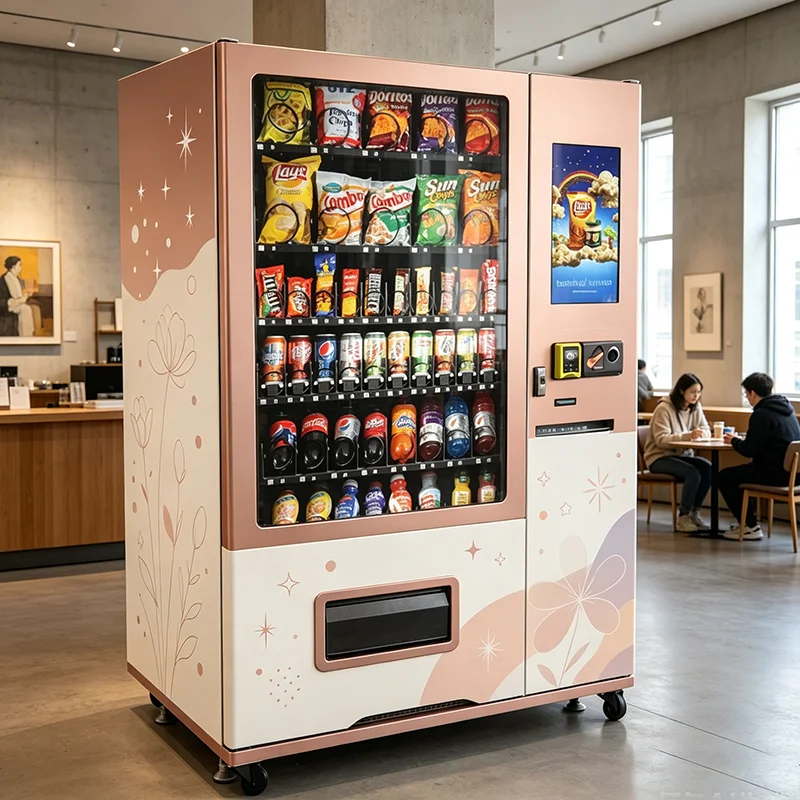 Heated Ready Meal Vending Machine Coin and Card Payment Self Service Machine