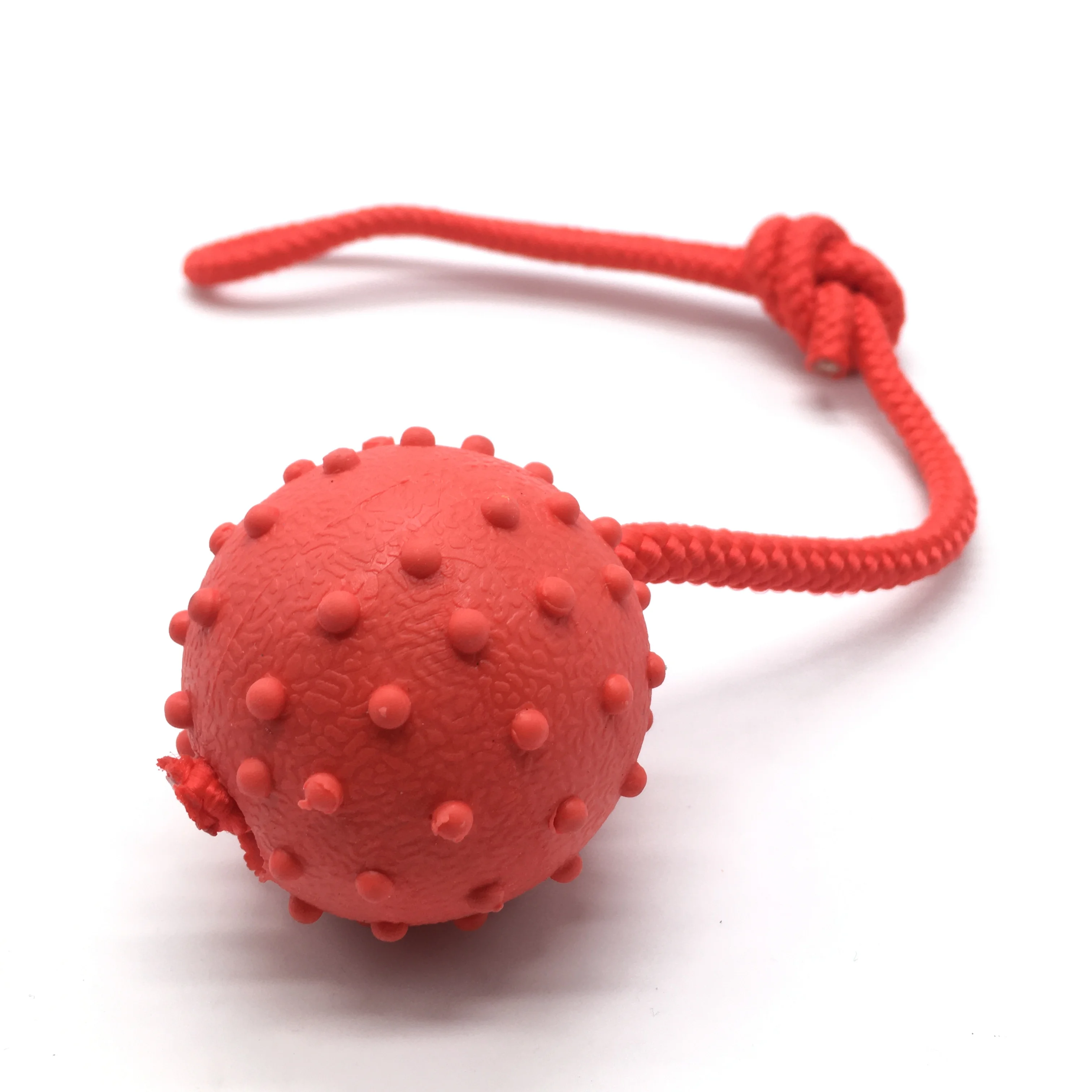 Rubber Ball with Rope Pet Teeth Indestructible Bite Toy Funny Puppy Training Solid Balls Pets Dog Chew Molar Interactive Toys