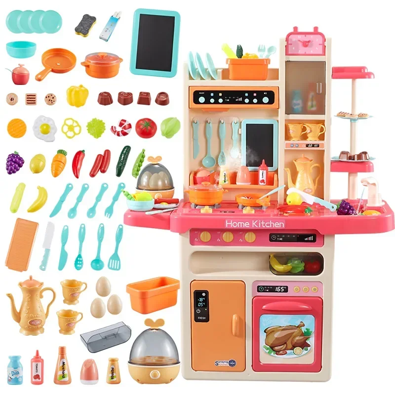 

High Quality music Simulate spray kids kitchen toy set water tap kitchen items Play house Interactive Toy baby birthday gift