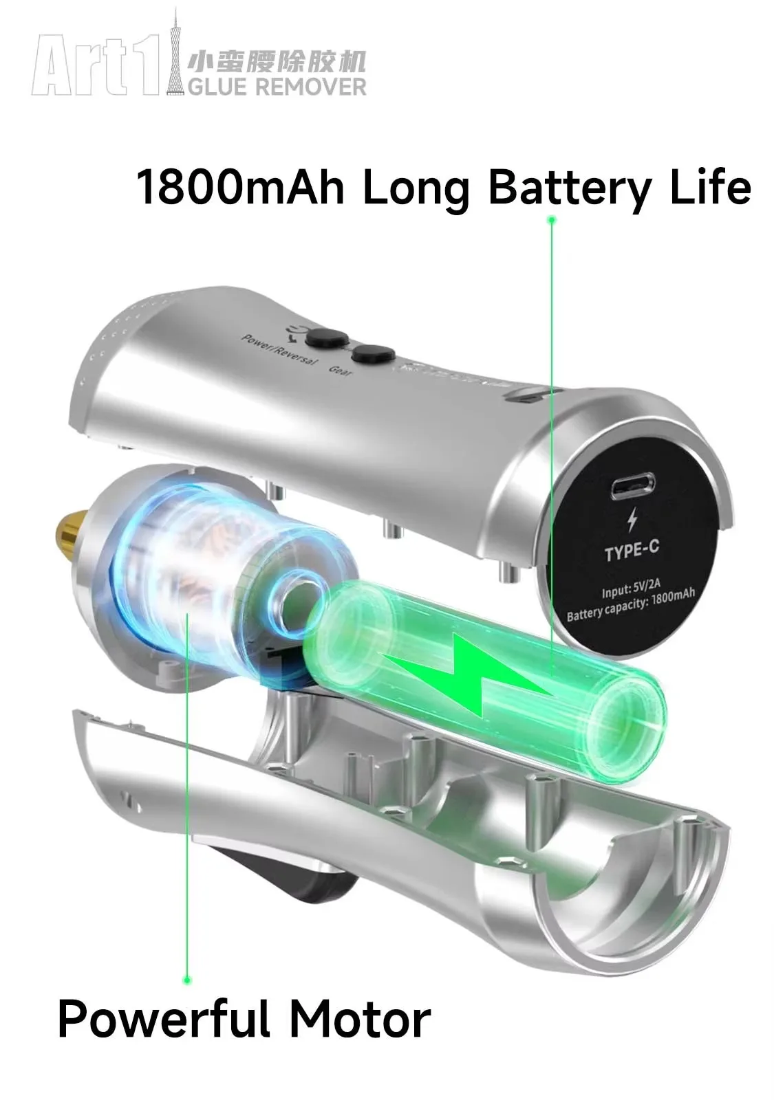 MECHANIC Slim Waist Klebstoffentferner-Maschine mit 4 Geschwindigkeitsstufen und Digitalanzeige, Werkzeugset für die Reparatur von Handy-Motherboards – Detail 6