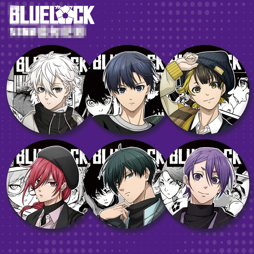 58 мм аниме синий замок Rin Itoshi Rensuke Kunigami Bachira Meguru Isagi Yoichi косплей костюм значок булавка SPTE жесть брошь реквизит