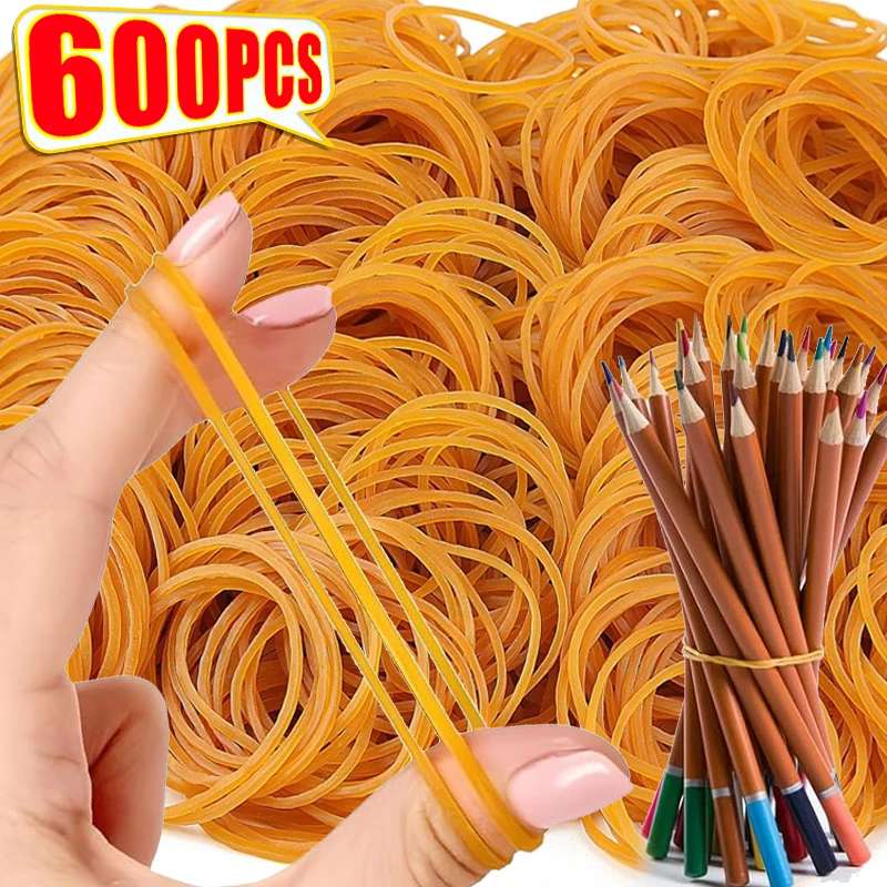 

High Elasticity Yellow Rubber Bands Natural Rubber Rings Multifunctional Bundling Fastener Rings for Home Office School Supplies